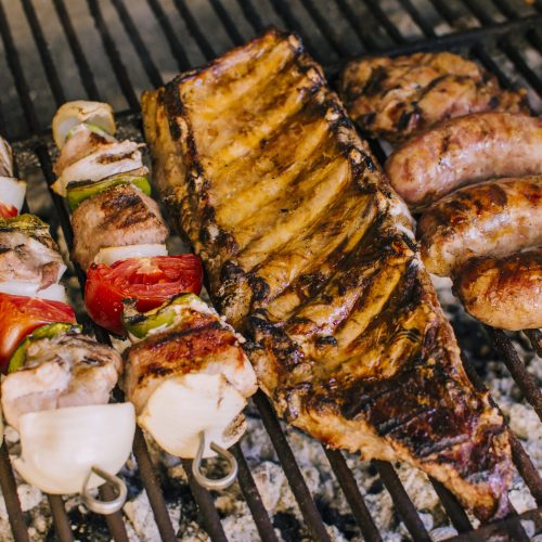well-grilled-meat-pieces-vegetables-grill-charcoal